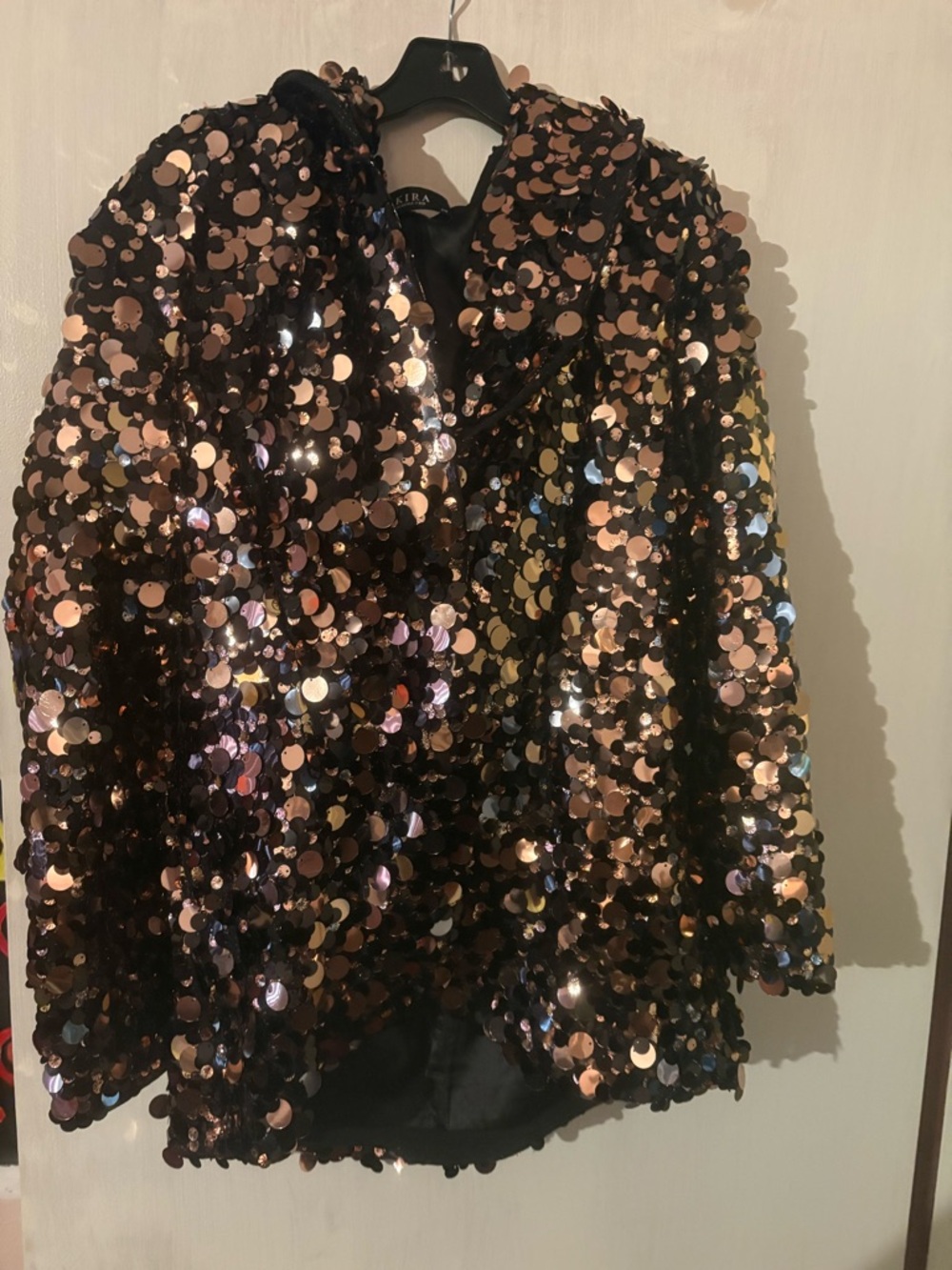 Copper Brown Sequin Statement Jacket
